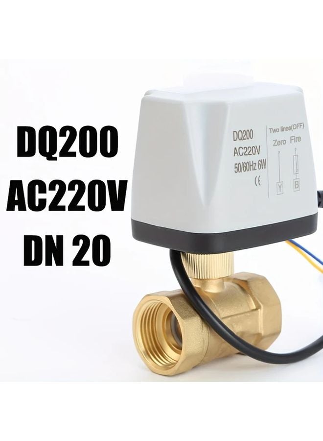 DN20 صمام كرة نحاسي كهرومغناطيسي للتحكم في سوائل الأنابيب المنزلية والصناعية - Image 2