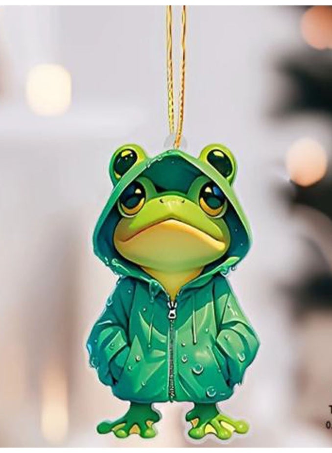 قلادة مرآة السيارة فريدة وجذابة على شكل ضفدع