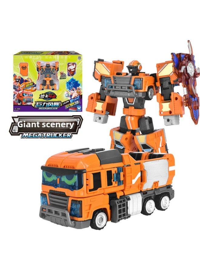 Product Dazzle Card Fighter Dazzle Blue Lightning Deformation Mecha Robot Toy Children Boy King Kong Spin Summoner Card-Color:Giant Storm【8109】  - Image 1