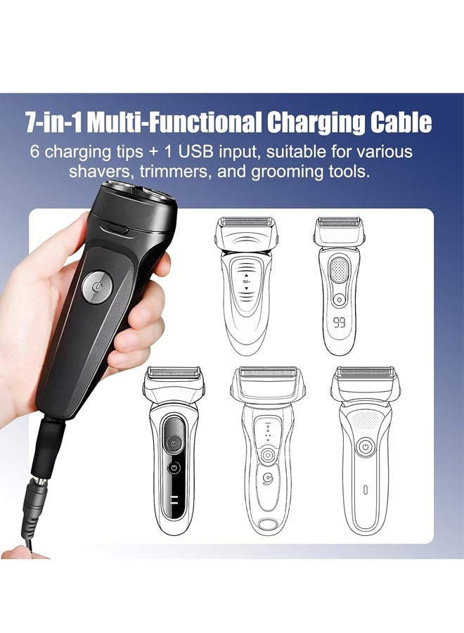 7 PCS Power Cord 5V Replacement Charger USB Adapter Suitable for Electric Hair Clippers, Beard Trimmers - Image 2