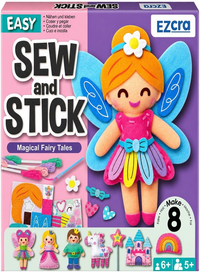 EZCRA Fairy Sewing Kit for Kids Ages 4-8 - 8 Felt DIY Projects - Image 1