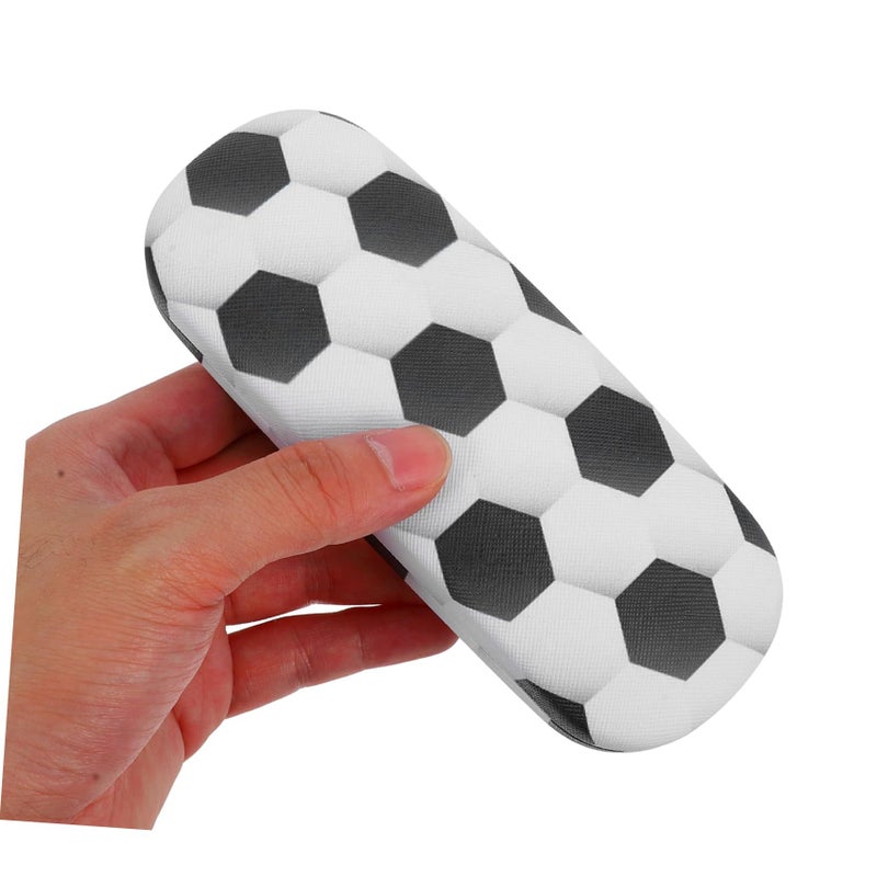 White Soccer Ball Hard Shell Sunglasses Case for Boys Teens - Image 4
