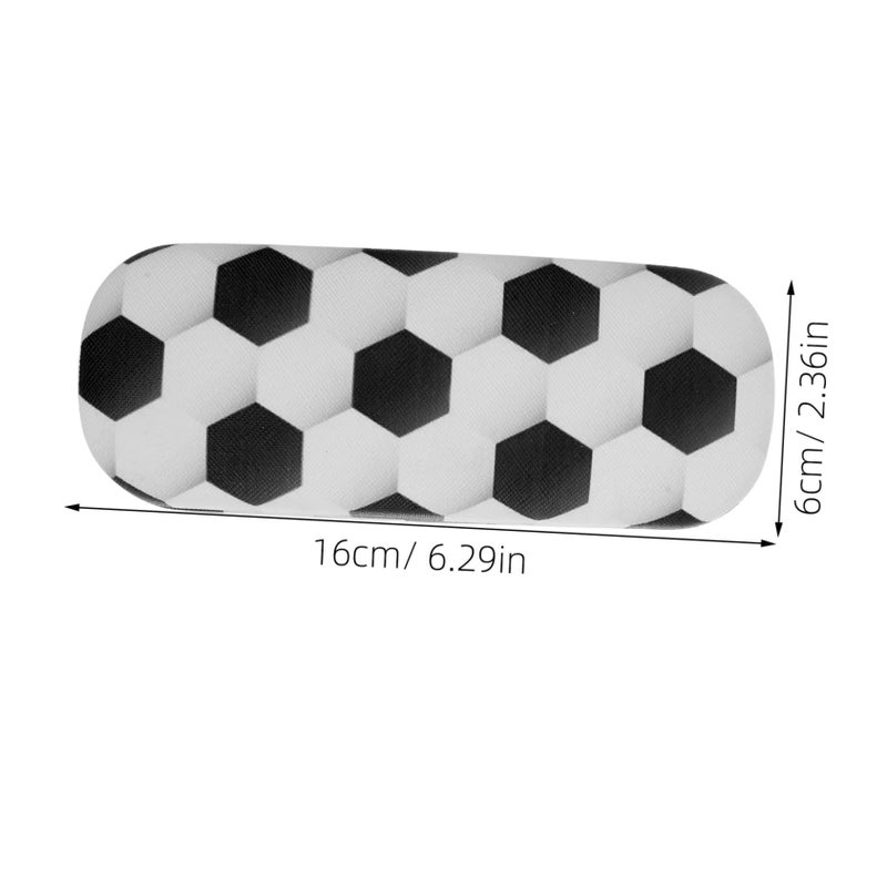 White Soccer Ball Hard Shell Sunglasses Case for Boys Teens - Image 3
