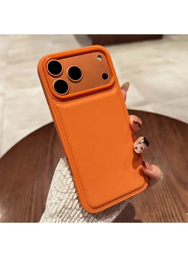Pink Luxury Imitation Leather Soft TPU Camera Phone Case for iPhone 14 Pro Protection - Image 3