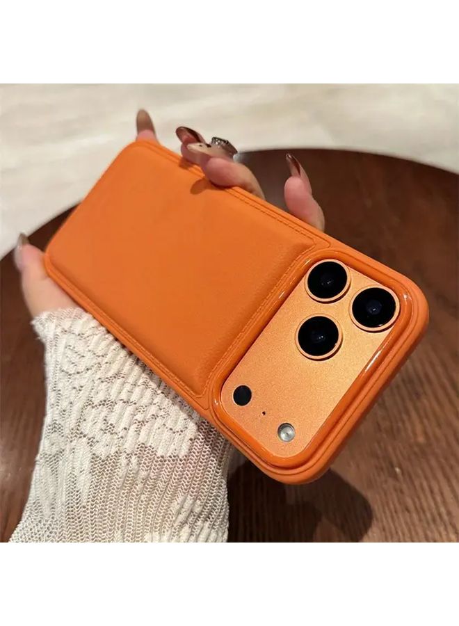 Pink Luxury Imitation Leather Soft TPU Camera Phone Case for iPhone 14 Pro Protection - Image 2