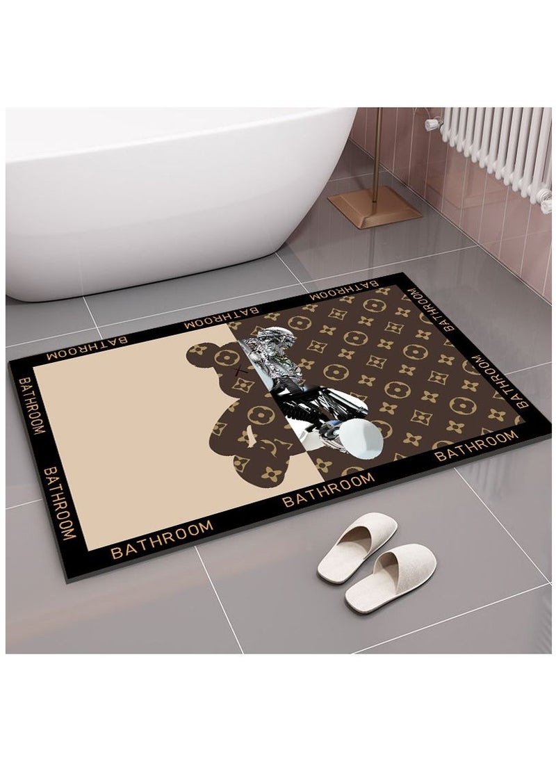 Taiahiro - Bathroom absorbent quick drying mat, toilet door living room carpet, imitation diatom mud mat - Image 1