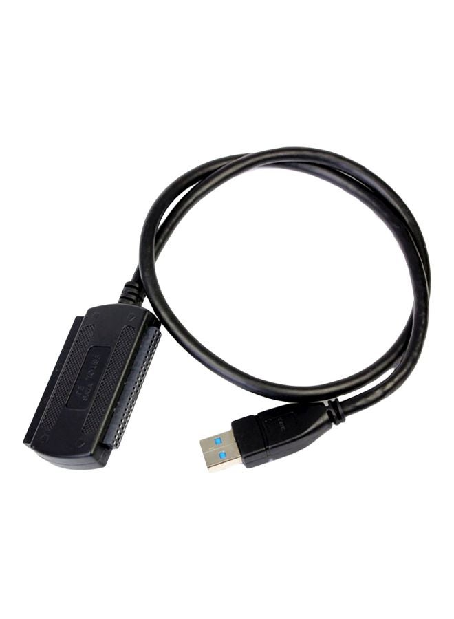 USB 3.0 To SSD/SATA/IDE Hard Drive Converter Cable Black - Image 1