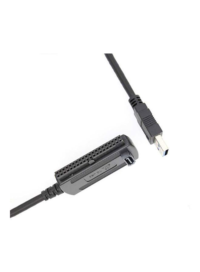 USB 3.0 To SSD/SATA/IDE Hard Drive Converter Cable Black - Image 3