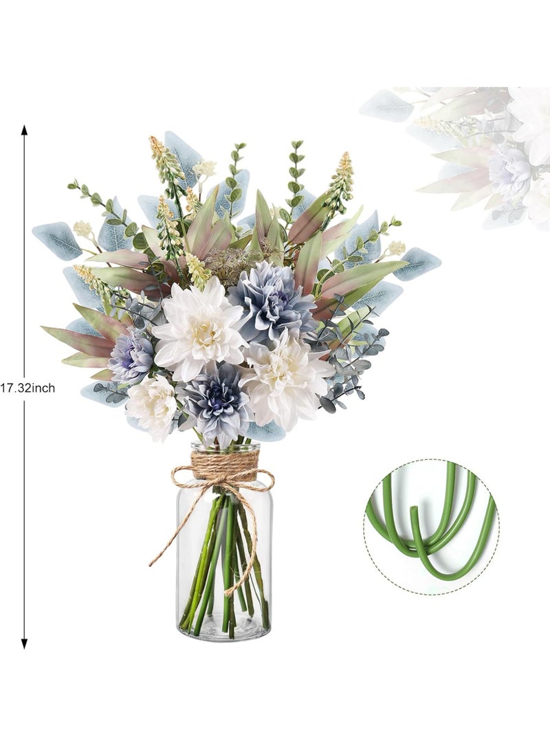 زهور صناعية في مزهرية، زهور اصطناعية لتزيين طاولة القهوة، زهور مزيفة في مزهرية، تنسيقات الزهور، نباتات صناعية، زهور حريرية لتزيين المنزل ومركز الطاولة الداخلي - Image 5