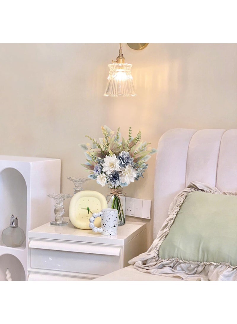 زهور صناعية في مزهرية، زهور اصطناعية لتزيين طاولة القهوة، زهور مزيفة في مزهرية، تنسيقات الزهور، نباتات صناعية، زهور حريرية لتزيين المنزل ومركز الطاولة الداخلي - Image 4