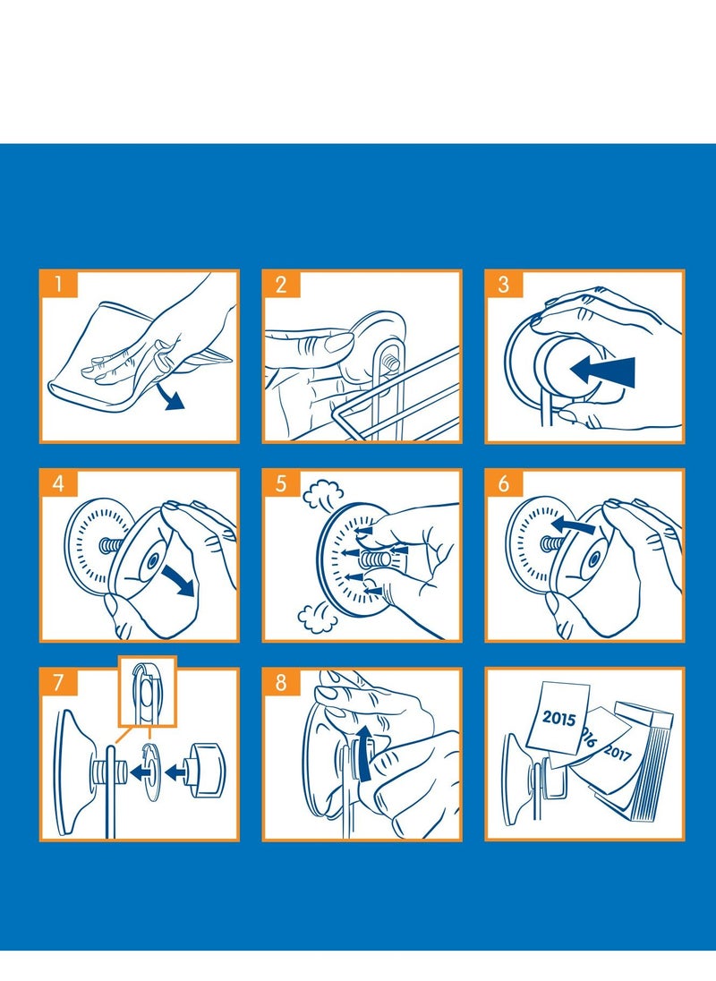 EVERLOC Everloc Utility Double Hooks No Drilling, No Screws, No Glue, No Adhesive, Vacuum Suction  Wall Mounted Chrome  for Hanging Napkin, Scarf, Towel, Key, Cap, Hat, Kitchen and Bathroom tools, EVL-10249  - Image 5