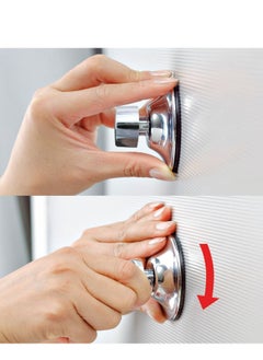 EVERLOC Everloc Utility Double Hooks No Drilling, No Screws, No Glue, No Adhesive, Vacuum Suction  Wall Mounted Chrome  for Hanging Napkin, Scarf, Towel, Key, Cap, Hat, Kitchen and Bathroom tools, EVL-10249  - Image 3
