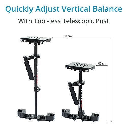 FLYCAM HD-3000 Handheld Stabilizer for DSLR Video Cameras. Quick Micro Balancing, Telescopic Centre Post w 3-axis Gimbal Handle. Free Table Clamp & Quick Release Plate. (FLCM-HD-3-QT) - Image 3