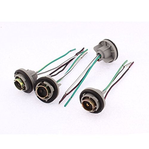 uxcell DC12V LED Incandescent Bulb 1157 2057 2357 Turn Signal Light Socket Harness 4pcs - Image 1