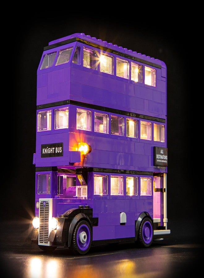 GEAMENT طقم إضاءة LED من GEAMENT متوافق مع نموذج مكعبات بناء Lego Knight Bus Adventure - طقم إضاءة لرقم 76446 (مجموعة النموذج غير متضمنة) - Image 1