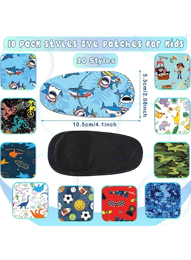 Wffo 10Pcs Eye Patch for Kids | Soft Adjustable Eye Patches for Lazy Eye | Eyepatch for Glasses Fits Right & Left Eyes | Ideal for Amblyopia & Strabismus Therapy - Image 2