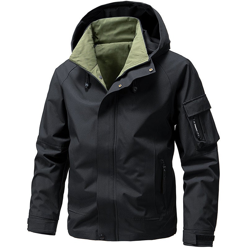 Jacket Men'S Sports Casual Hooded Tops Korean Style Jacket Youth Jacket Men'S Large Size Jacket - Image 2