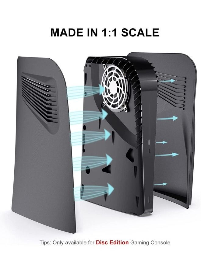Rock Pow - Replacement Shell for PS5 Disc Edition Anti-Scratch Dustproof Protective Cover Face Plates with Cooling Vents for Playstation 5 Disc Edition - Image 1