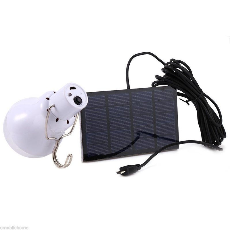 Solar Led Bulb 2-Piece Set Powerful Solar Charging - Compact Portable Design Solar Rechargeable Light for Outdoor Camping, Market Stalls, Emergency Home Use