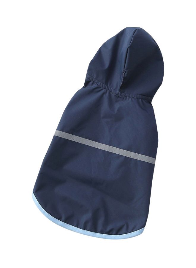 NIBEMINENT Hooded Summer Raincoat Navy Blue/Grey M