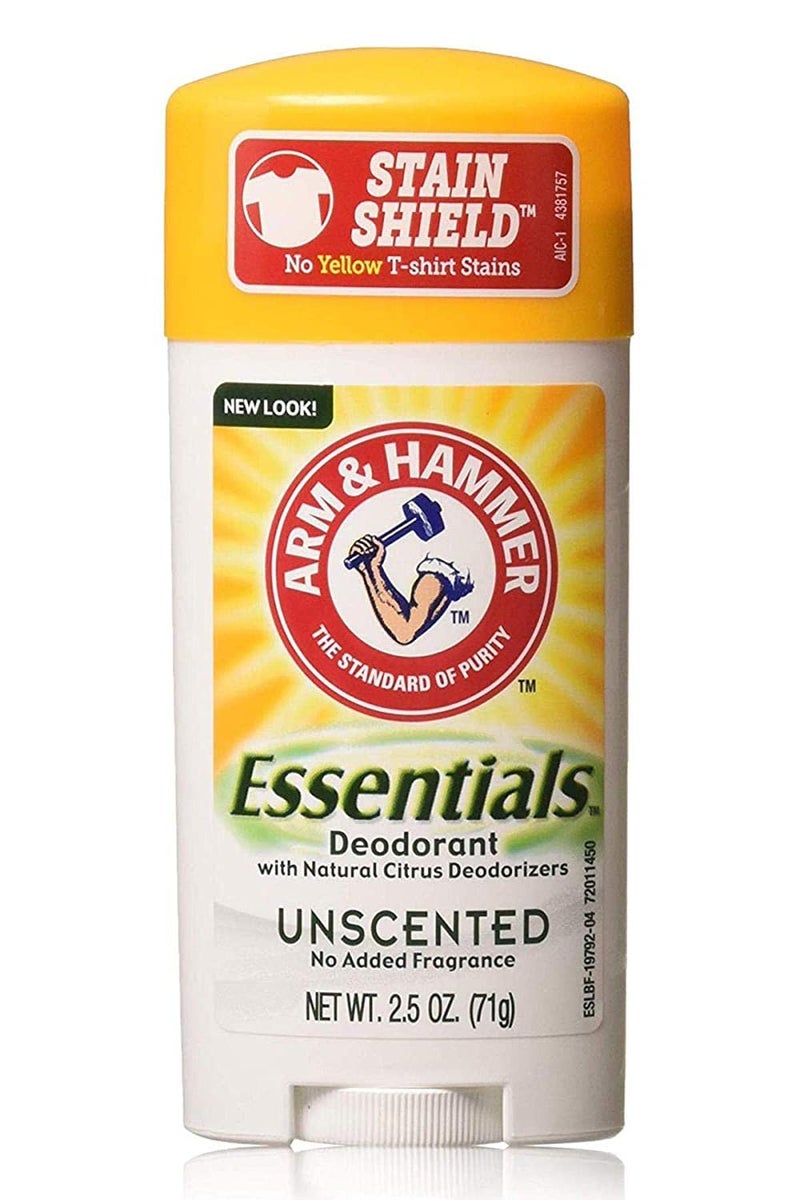 Arm & Hammer Essentials Natural Deodorant, Unscented, 2.5 Ounce (Pack of 4) - Image 1