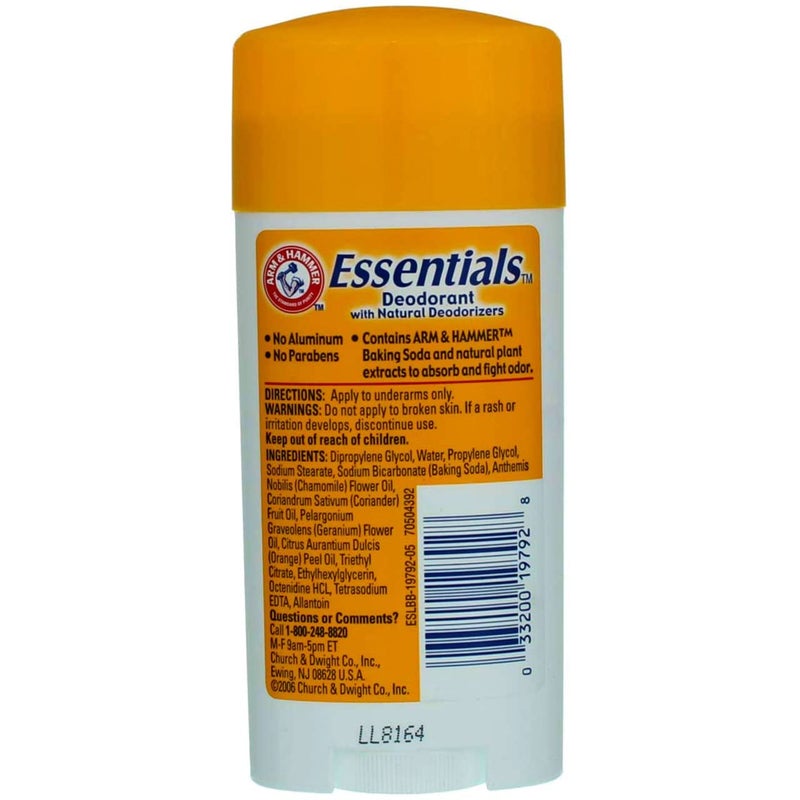 Arm & Hammer Essentials Natural Deodorant, Unscented, 2.5 Ounce (Pack of 4) - Image 4