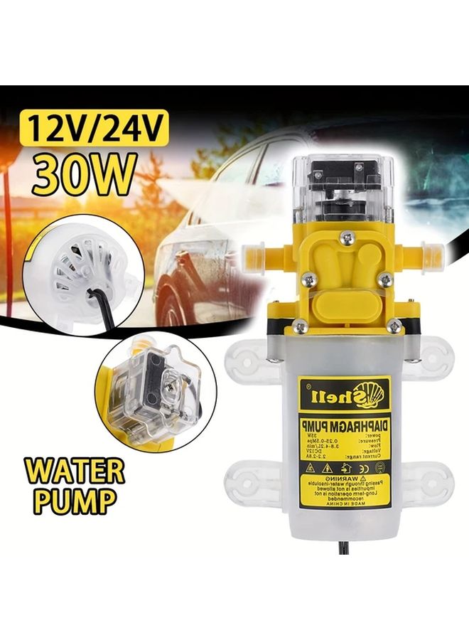 1pc 12V 24V DC 30W 58psi High Pressure Diaphragm Water Pump Self Priming Compact for Car Wash Water Purifier Garden Automotive - Image 4