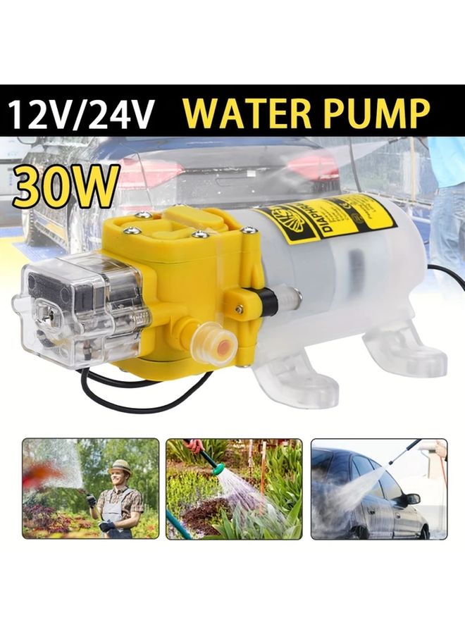 1pc 12V 24V DC 30W 58psi High Pressure Diaphragm Water Pump Self Priming Compact for Car Wash Water Purifier Garden Automotive - Image 2
