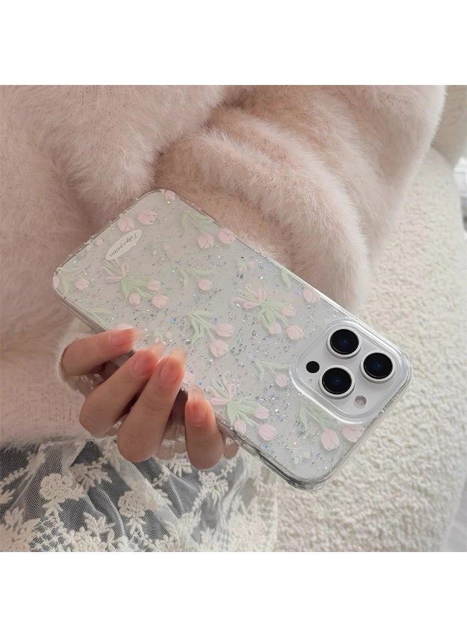 NIBEMINENT A Screen Full Of Pink Tulips Protective TPU Case Cover For iPhone 14 Plus - Image 2