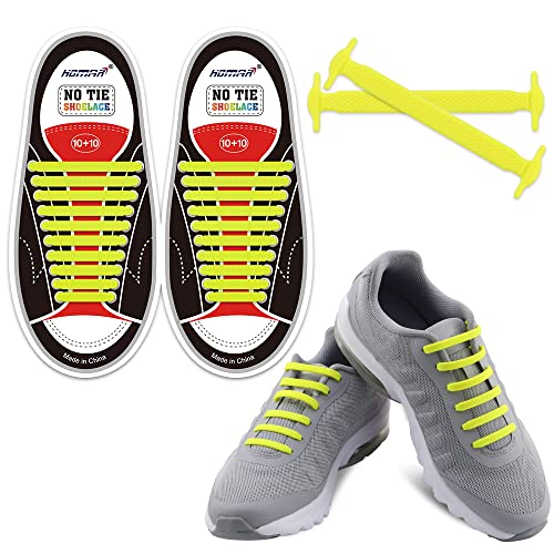 HOMAR No Tie Shoelaces for Kids and Adults Stretch Silicone Elastic No Tie Shoe Laces - Image 1