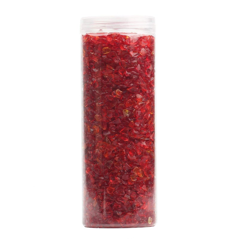 ZenQ Crushed Glass for Crafts Resin Art Ruby 15 lbs
