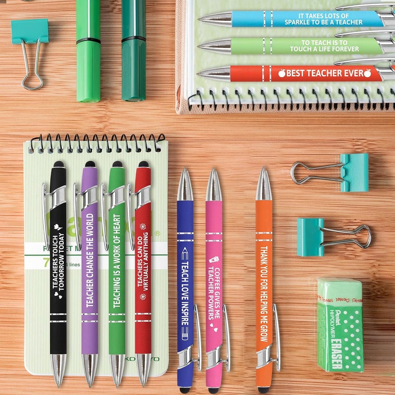 Fancy Land Teacher Ballpoint Pens Teacher Appreciation Gift Inspirational Motivational Pen Set for Teachers School Classroom Office Supplies Graduation Holiday Favors 10Pcs - Image 5