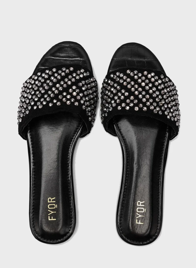 FYOR Open Toe Flat Sandals