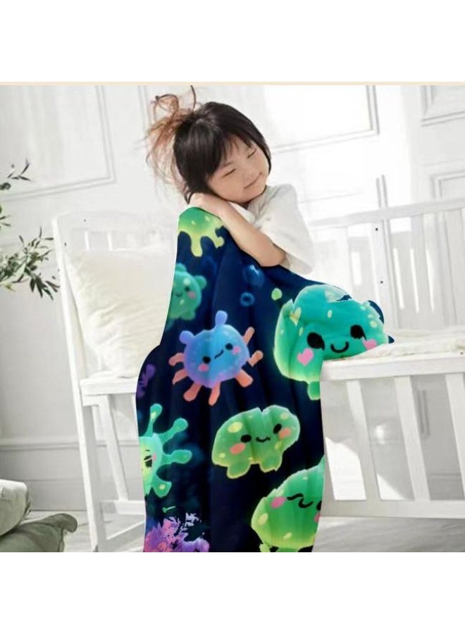 general Children's or student cartoon flannel thin blanket (warm and comfortable, suitable for sleep, games) 100cm*150cm - Image 3