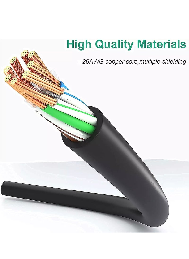 بنفي - كابل إيثرنت Cat6 RJ45، متوافق مع PS4 وXbox One والتلفزيون الذكي والمحول والموجه ولوحة التوصيل (3 متر) - Image 1
