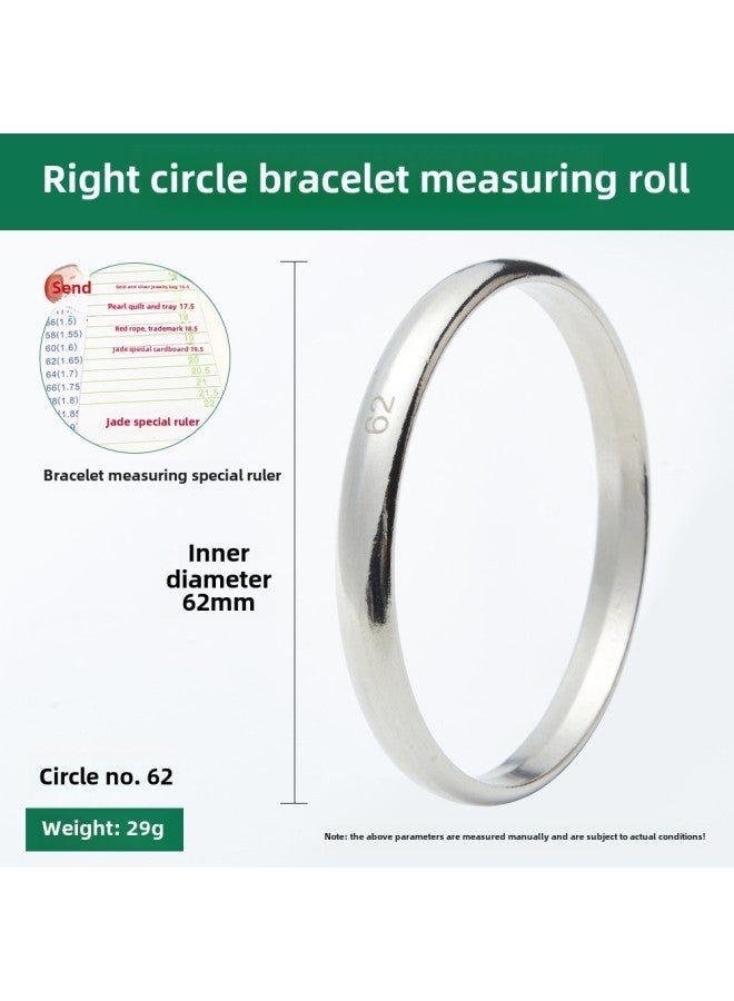 Round Bracelet Measuring Ring 50-68 Wrist Measuring Inner Diameter Measuring Jade Ring Mouth Ring Number Gold And Silver Bracelet Measuring-Model:Circle Of Bracelet (No. 62)  - Image 1