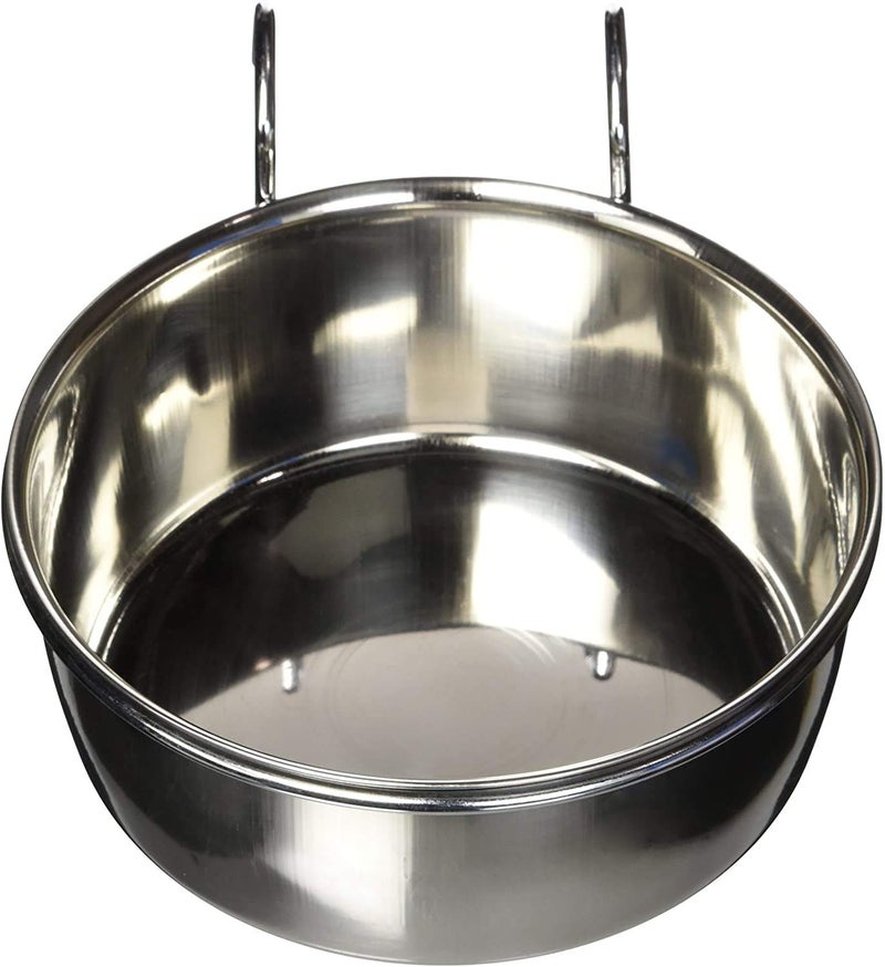 THE DDS STORE Bird Feeding Dish Cups, Parrot Food Bowl Holder-Stainless Steel Coop Cup, Bird Cage Water Bowl for Parakeet African Greys Conure Cockatiels Lovebird Budgie Chinchilla (200.ml Hook Pack of 4) - Image 2