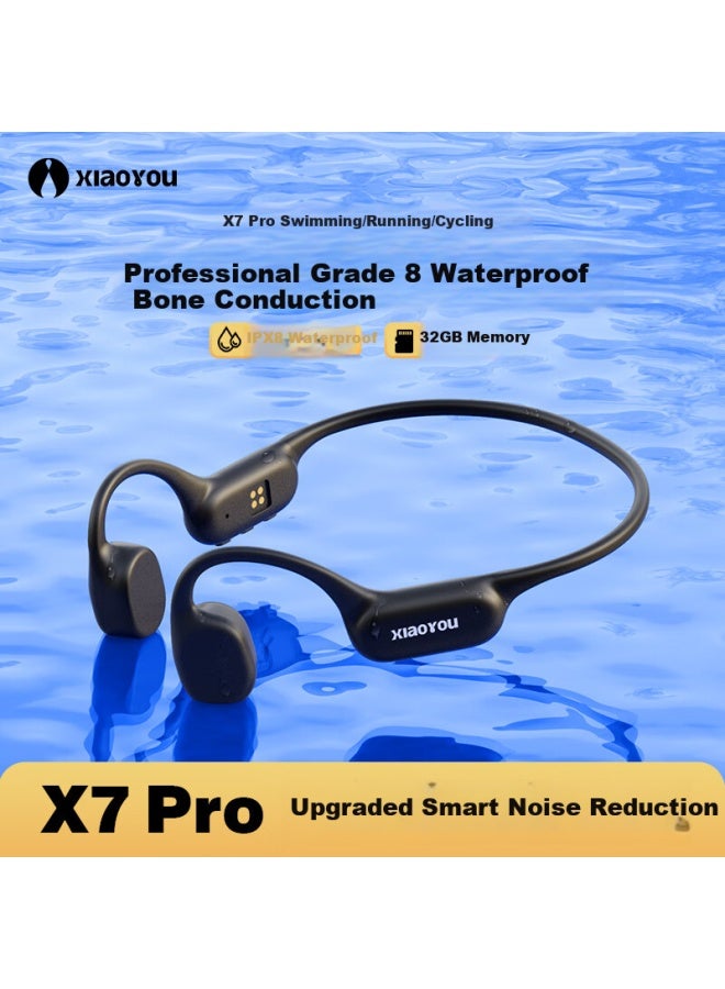 Xiaoyou Bone Conduction Headphones X7 Pro Cycling Bluetooth Headphones Open-necked Wireless Outdoor Swimming Sports - Image 1