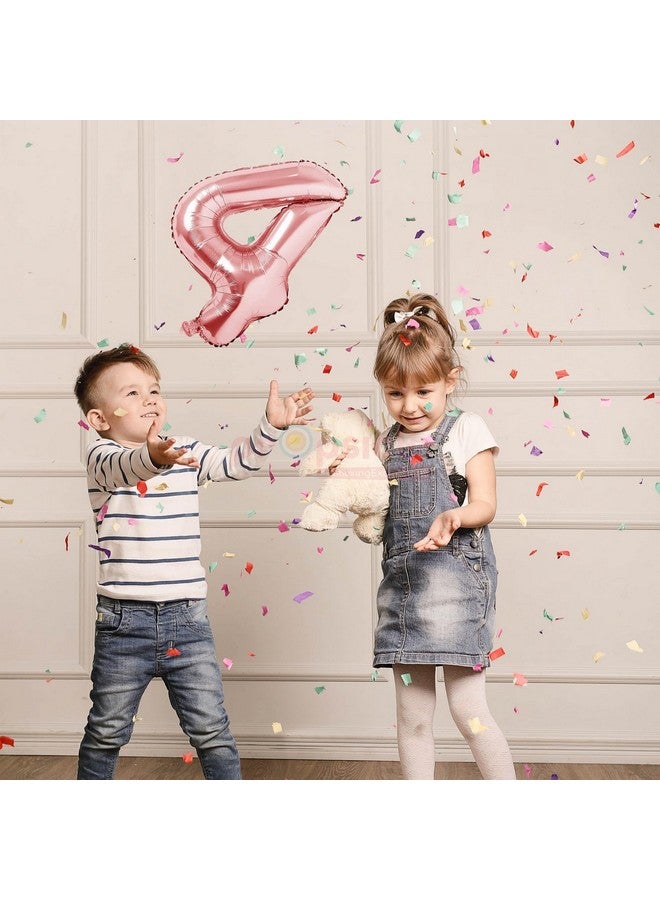 Propsicle 16 inch Birthday Foil 4 Number Helium Balloon Party Decoration Rose Gold Pack of 1 | 4 Year No. Balloons Birthday/Anniversary | Four Number - Image 4
