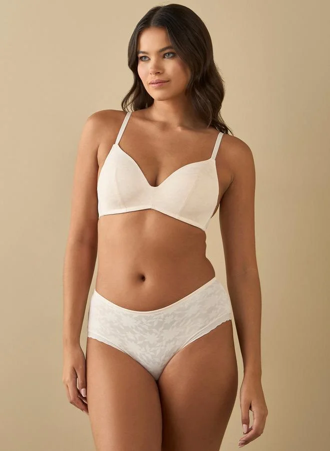 سبلاش فيڤ سروال بيكيني بنقوش زهور وخصر مطاطي