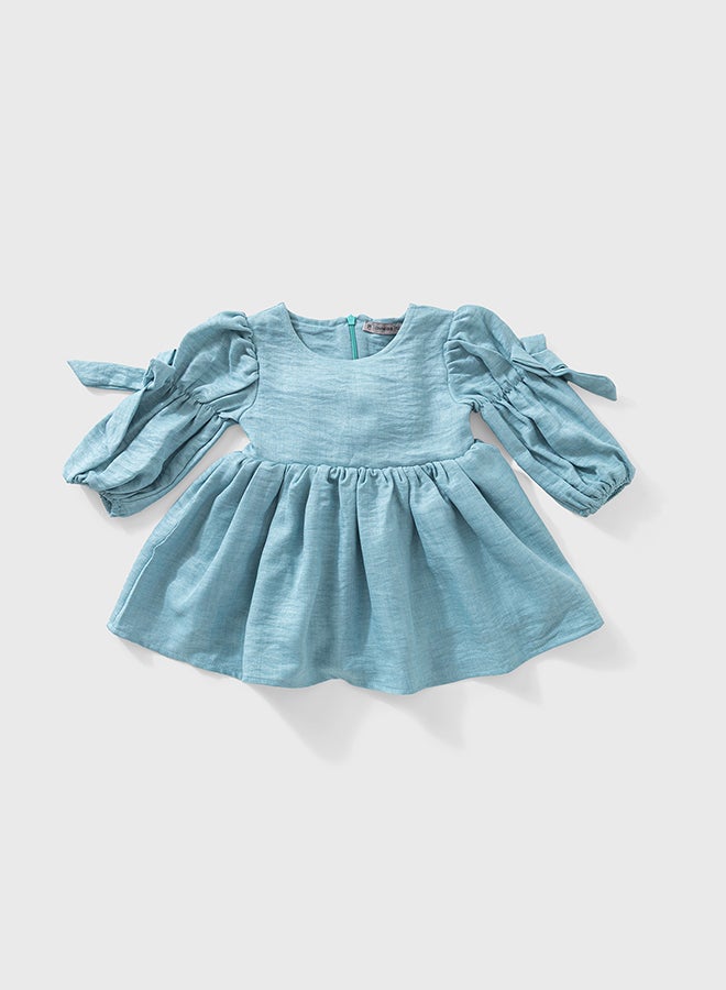 اون كيدز فستان كتان للبنات أطفال صغار - Image 1