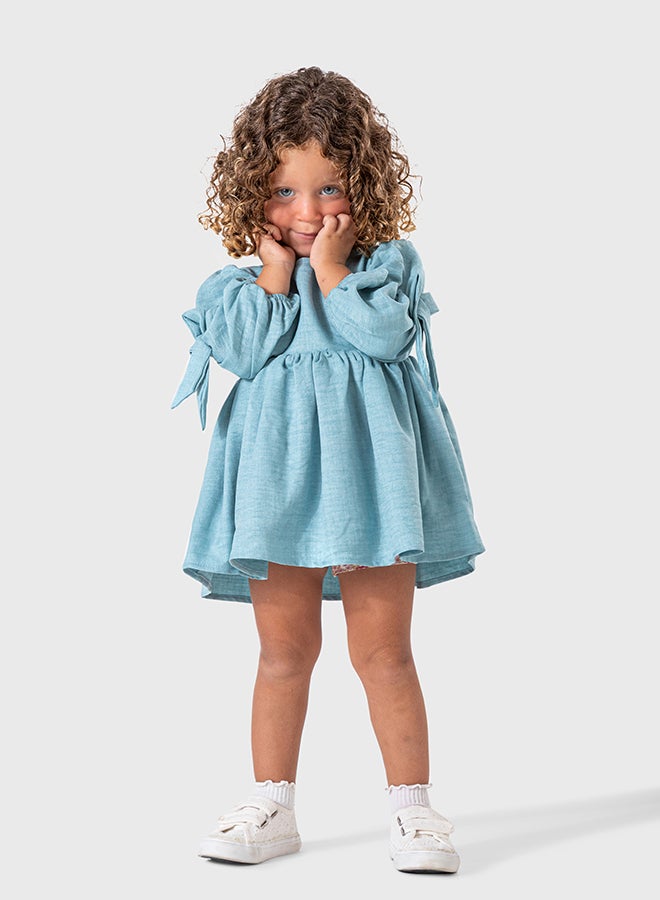 اون كيدز فستان كتان للبنات أطفال صغار - Image 2