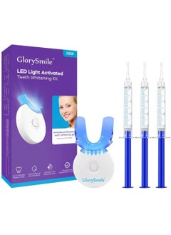 GlorySmile Teeth Whitening Kit LED Light Activated Teeth Whitening Kit 5X LED Blue Accelerator Light with 3Pcs Teeth Whitening Gel Non-Sensitive Fast Teeth Whitener Remove Tea Coffee & Food Stains  - Image 1