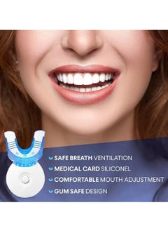 GlorySmile Teeth Whitening Kit LED Light Activated Teeth Whitening Kit 5X LED Blue Accelerator Light with 3Pcs Teeth Whitening Gel Non-Sensitive Fast Teeth Whitener Remove Tea Coffee & Food Stains  - Image 2