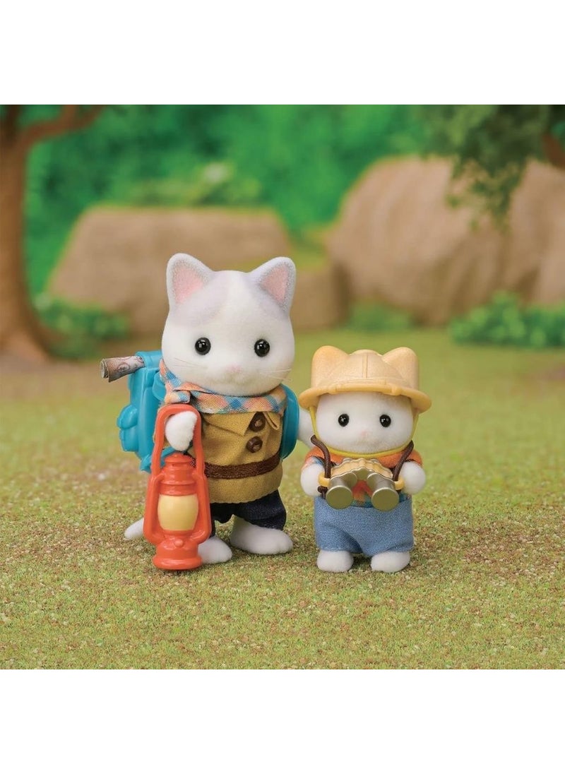 Muhtelif Nessiworld 5763 Sylvanian Families Exciting Discovery Set Latte Cat Brother and Baby +4 Years  - Image 3