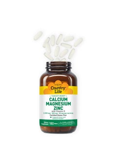 Country Life Target Mins Calciummagnesium Zinc With Vitamin D 1000Mg/500Mg/25Mg 180 Count Certified Gluten Free Certified Vegan  - Image 4