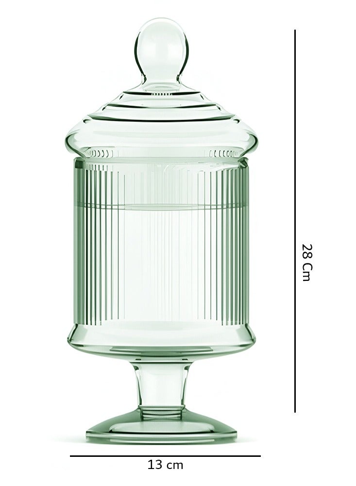 ريكو برطمانات زجاجية لحفظ الكوكيز - 700 مل/1300 مل/1800 مل، حاويات زجاجية لحفظ الطعام، برطمانات زجاجية عالية البورسليكات لحفظ الكوكيز، علب مطبخ لحفظ القهوة والدقيق والسكر والحلوى والكوكيز - Image 3