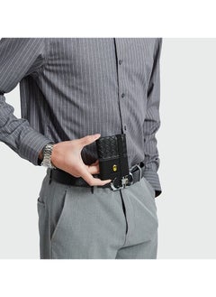 RAHALA RA102 Genuine Leather Multiple Card Slots Casual Trifold Wallet - Black  - Image 4