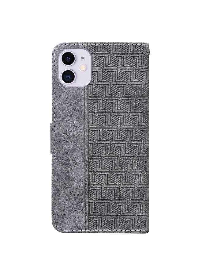 Zaboon Case For iPhone 11 Geometric Embossed Leather Phone Case - Image 3