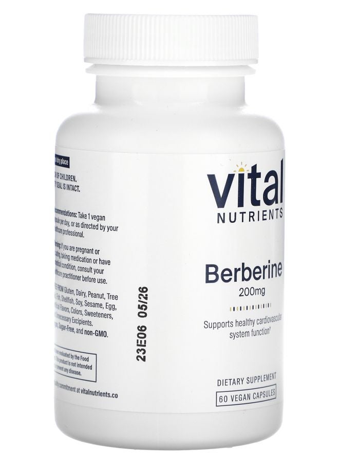 Vital Nutrients Berberine 200 mg 60 Vegan Capsules - Image 2